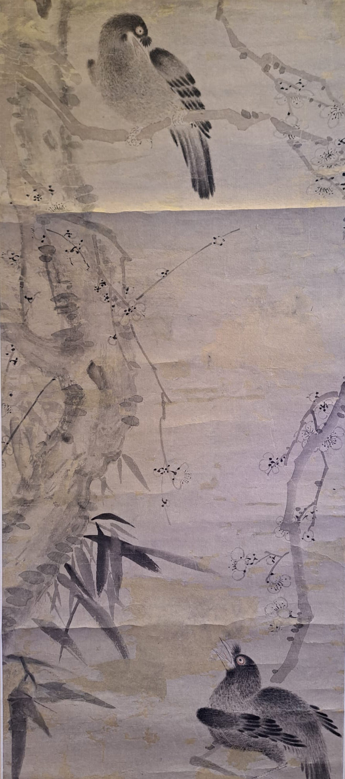 朱英  水默 (巻軸)184cm x 100cm  , 畫心  45cm x 30cm